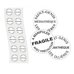 Etiquettes adhésives rondes de propriété Ø 22 mm