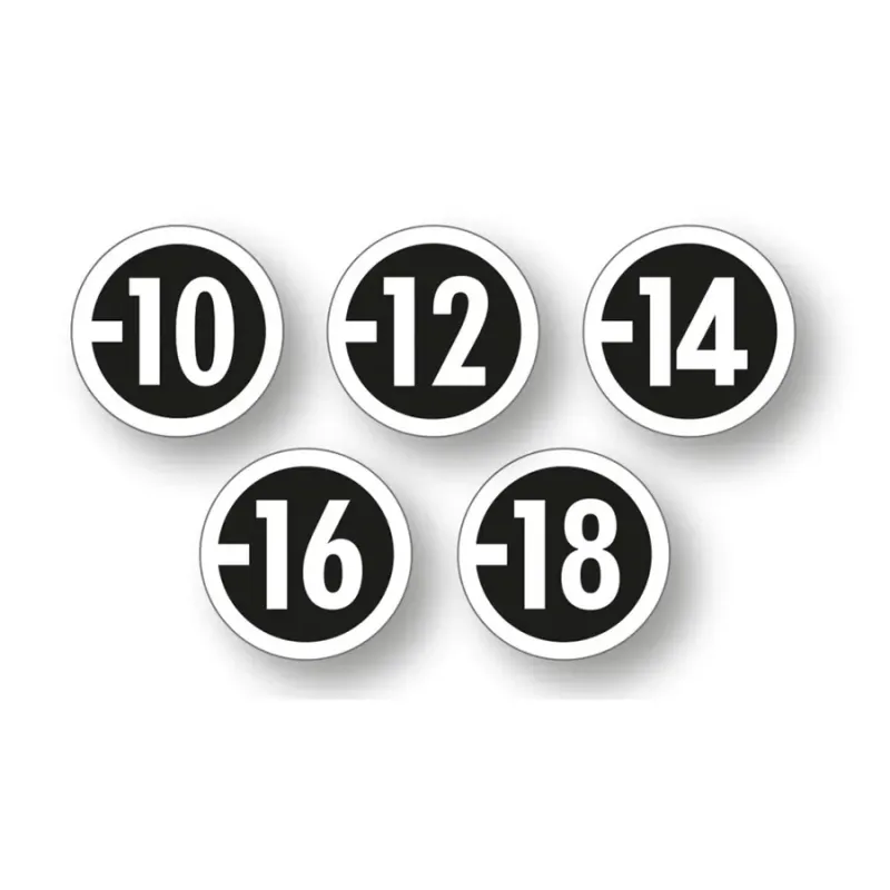 Etiquettes adhésives rondes ″logos préconisation du CSA″ Ø 22 mm