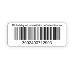 Etiquettes adhésives avec code-barres – 50 x 20 mm - Fabélis
