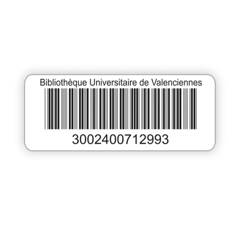 Etiquettes adhésives avec code-barres – 50 x 20 mm - Fabélis