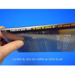 Pochettes DVD FabExtra "S" - 2 DVD empilés, avec renfort reliure droit