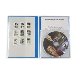 Pochettes DVD FabExtra "S" - 3 DVD empilés, avec renfort reliure droit