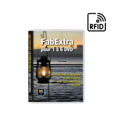 Pochettes DVD FabExtra "S" - 5 DVD décalés, avec renfort reliure droit