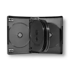 Boîtier 10 DVD noir épaisseur 35 mm