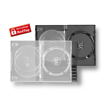 Boîtier 3 DVD AMARAY “fixation push” avec un plateau tournant