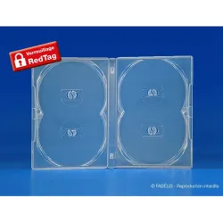 Boîtier 4 DVD AMARAY “fixation push” transparent