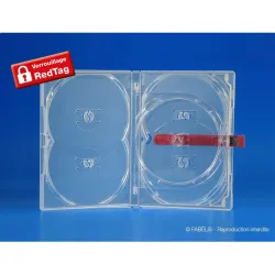 Boîtier 5 DVD AMARAY “fixation push” transparent avec un plateau tournant