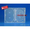 Boîtier 6 DVD AMARAY “fixation push” transparent avec un plateau tournant