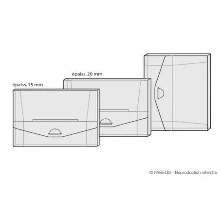 Coffrets FabéCof' transparent - 24 x 18 x 1,5 cm