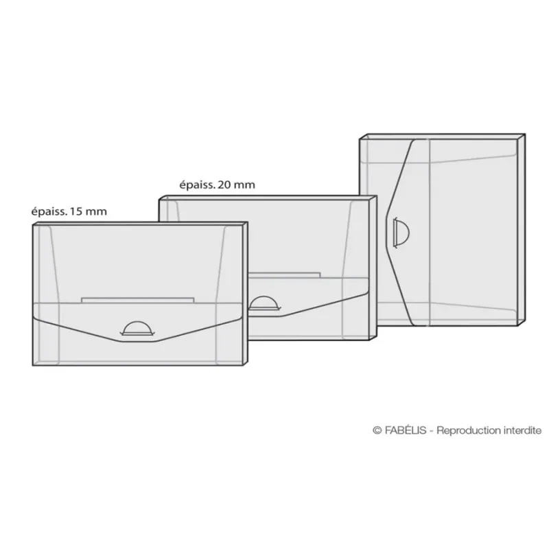Coffrets FabéCof' transparent - 24 x 18 x 2 cm