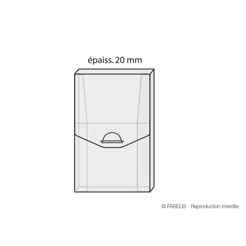 Coffrets FabéCof' transparent pour multimédia ou liseuse - 15 x 24 x 2 cm