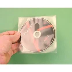 Pochettes adhésives pour 1 CD, sans rabat, avec coup de pouce