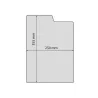 Intercalaires BD avec onglet PVC blanc - 250 x 355 x 3 mm
