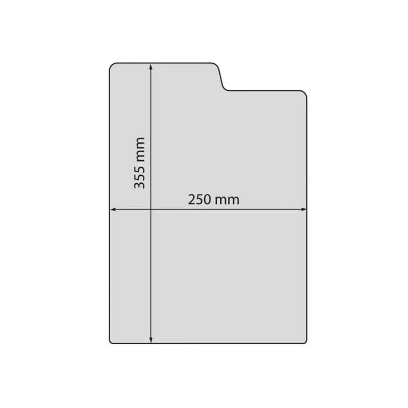 Intercalaires BD avec onglet PET transparent cristal - 250 x 355 x 2 mm