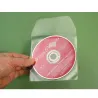 Pochettes adhésives pour CD ou DVD, avec rabat adhésif