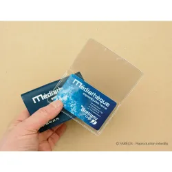 Porte-carte double transparent - 130 x 95 mm