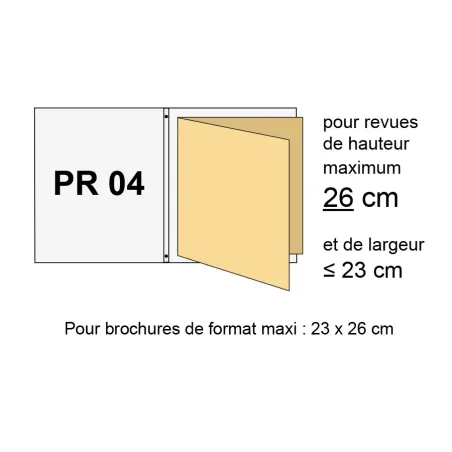 Protège-revues transparent strié PRO4 - Format 24 x 29 cm