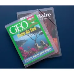 Protège-revues transparent strié PRO7 - Format 22 x 31,5 cm