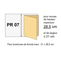 Protège-revues transparent strié PRO7 - Format 22 x 31,5 cm