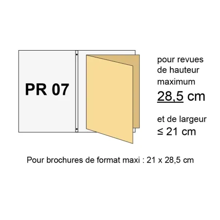 Protège-revues transparent strié PRO7 - Format 22 x 31,5 cm