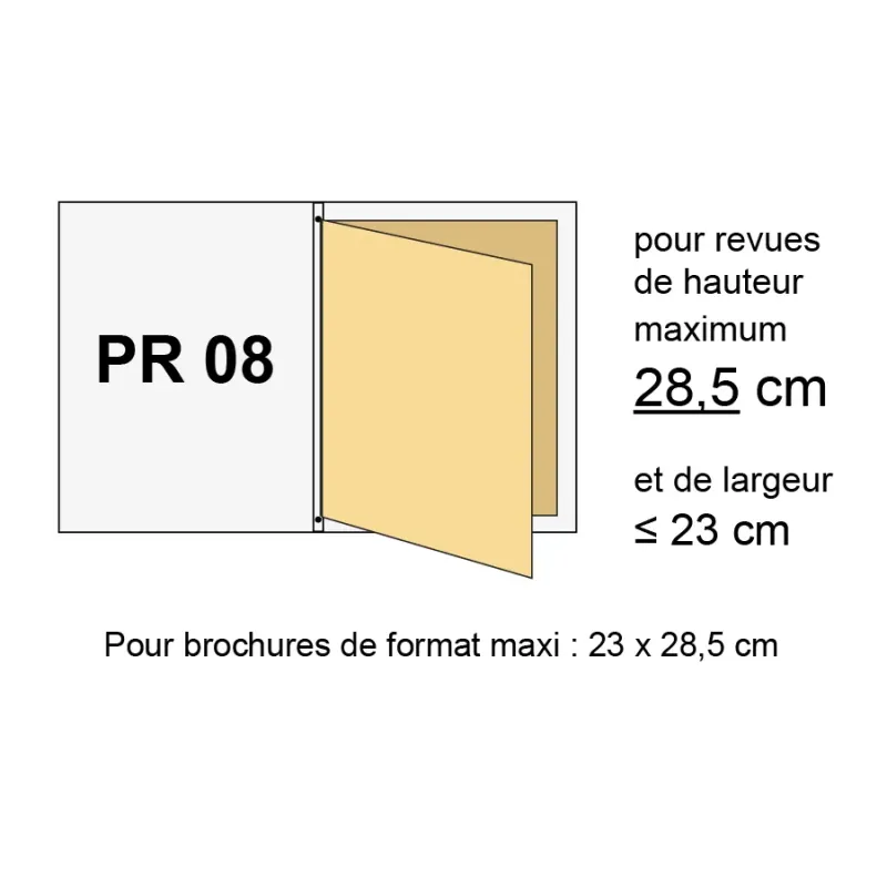 Protège-revues transparent strié PRO8 - Format 24 x 31,5 cm