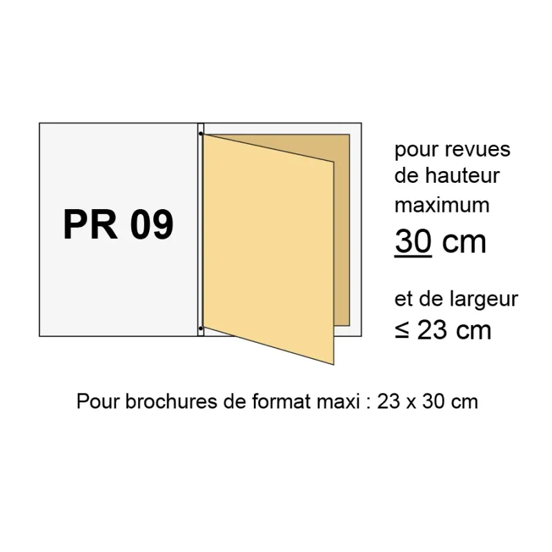 Protège-revues transparent strié PRO9 - Format 24 x 33 cm