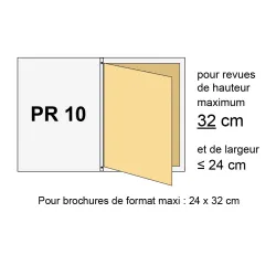 Protège-revues transparent strié PR10 - Format 25 x 35 cm