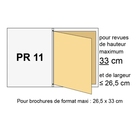 Protège-revues transparent strié PR11 - Format 27,5 x 36 cm