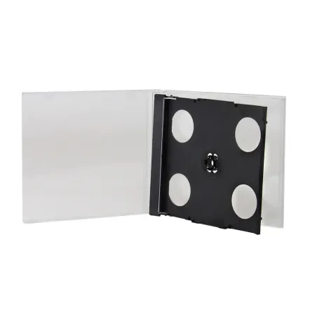 Boîtiers 2 CD minces, 10 mm à plateau "smart tray" noir