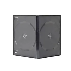 Boîtier 2 DVD noir épaisseur 14 mm