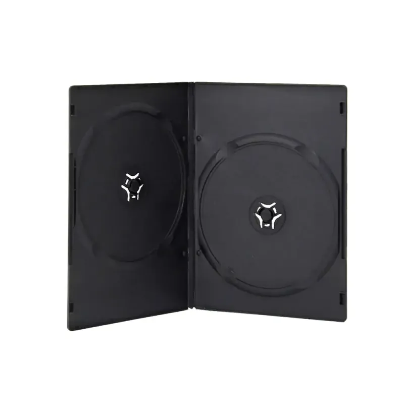 Boîtiers "slim" 2 DVD, 7 mm, noir, fixations décalées en hauteur