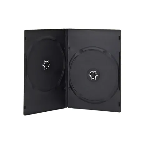 Boîtiers "slim" 2 DVD, 7 mm, noir, fixations décalées en hauteur