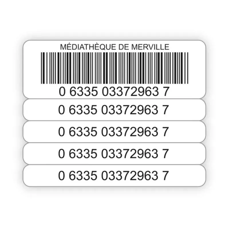 1000 Etiquettes codes-barres + 4 rappels – 50 x 16 mm et 50 x 6 mm