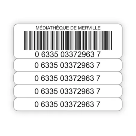 1000 Etiquettes codes-barres + 4 rappels – 50 x 16 mm et 50 x 6 mm